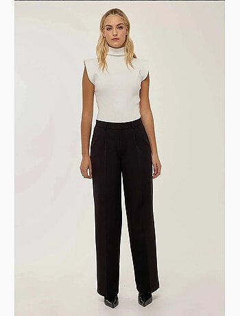 Pantalon droit plissé hiccup