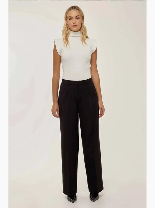 Pantalon droit plissé hiccup - Kiabi Pantalon droit plissé hiccup - Kiabi