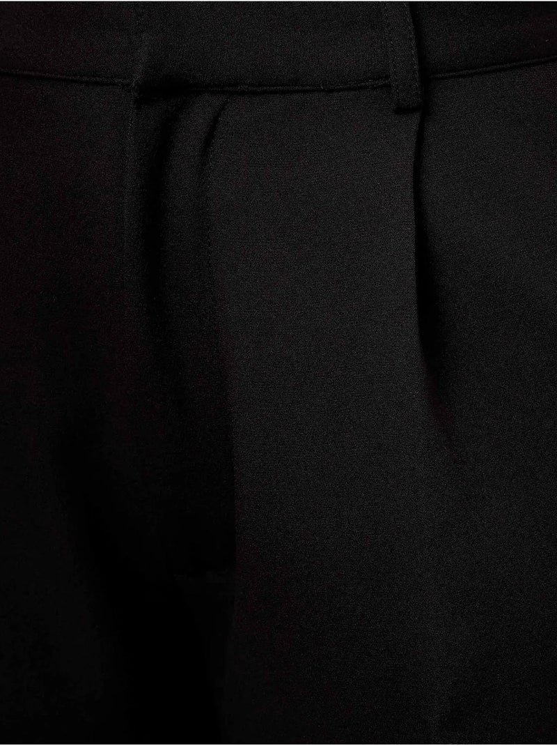 Pantalon droit plissé Noir - Kiabi
