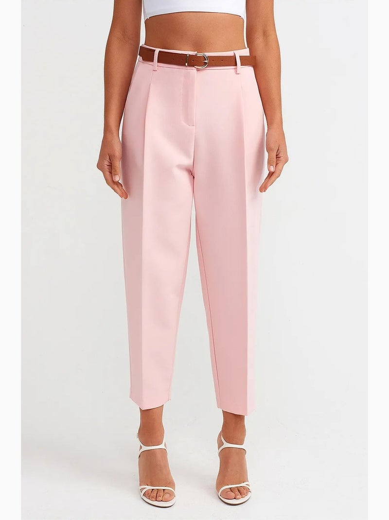Pantalon droit pour femme dilvin Rose clair - Kiabi