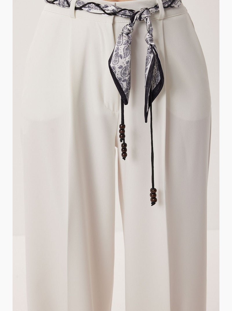 Pantalon droit pour femme istanbul Blanc cassé - Kiabi
