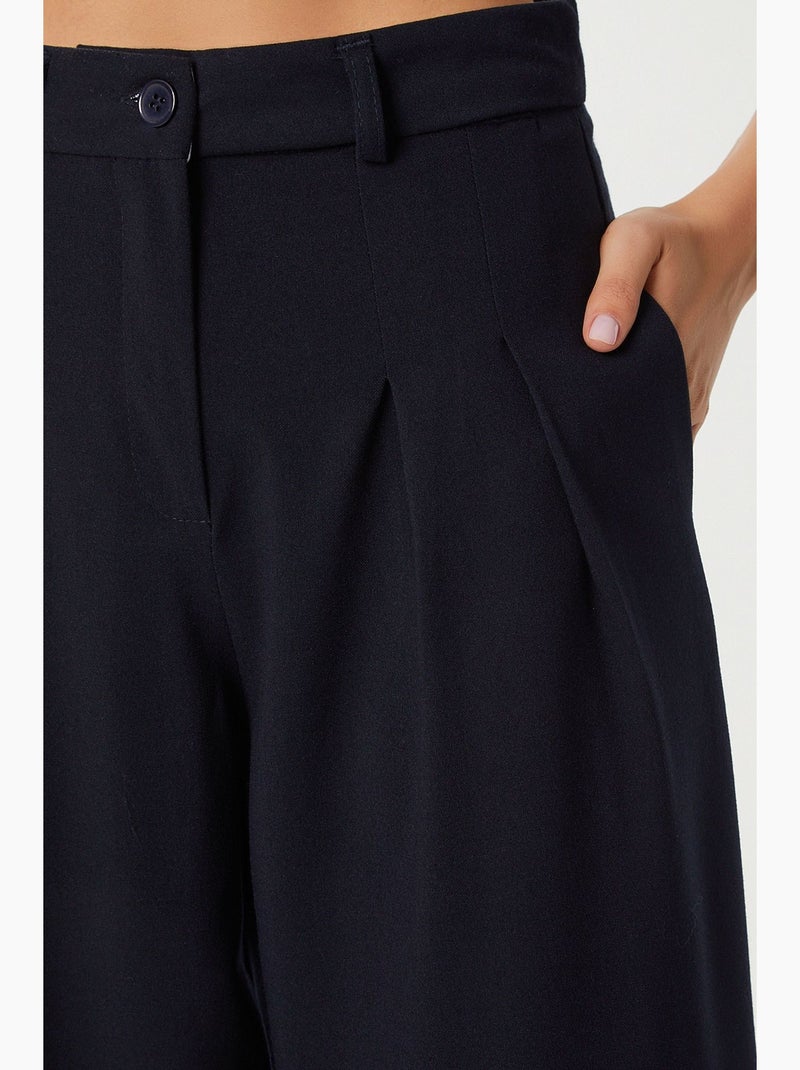 Pantalon droit pour femme istanbul Bleu marine - Kiabi