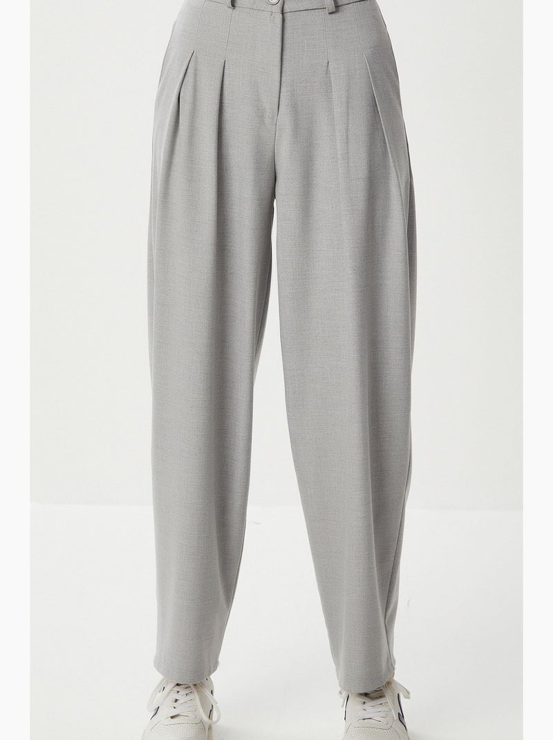 Pantalon droit pour femme istanbul Gris clair - Kiabi