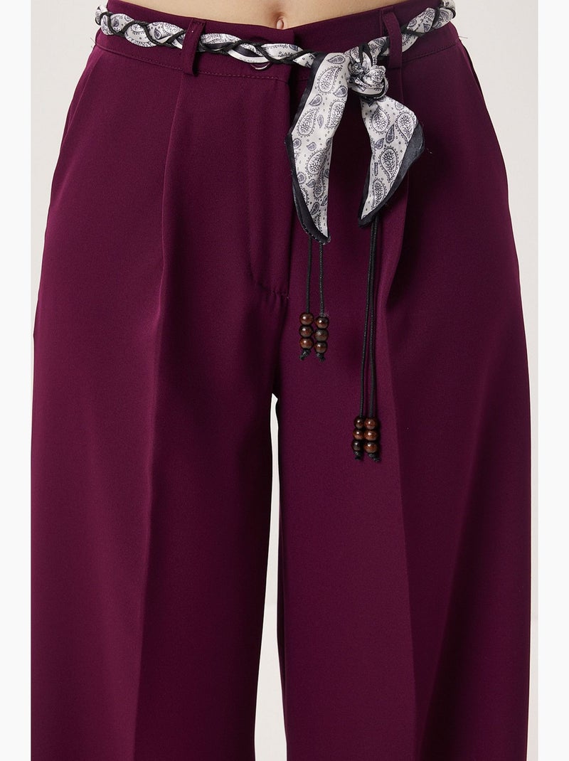 Pantalon droit pour femme istanbul Violet - Kiabi