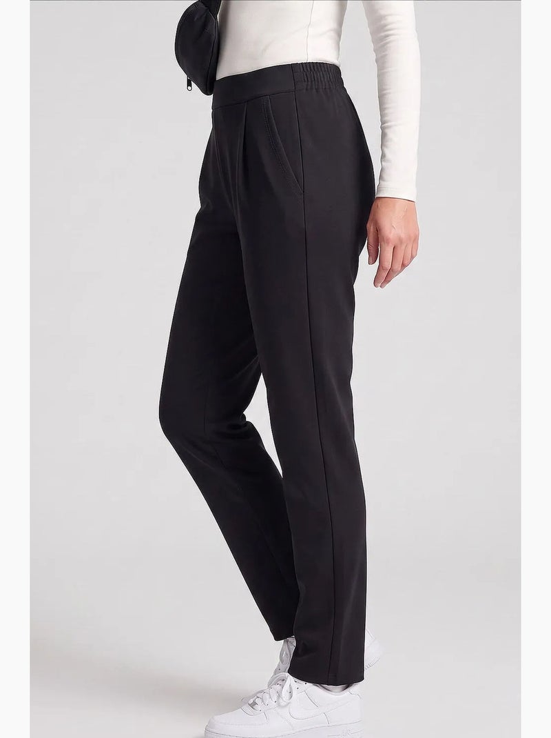 Pantalon droit pour femme tommy Noir - Kiabi