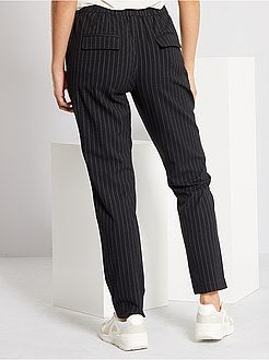 Pantalon droit rayé - Kiabi