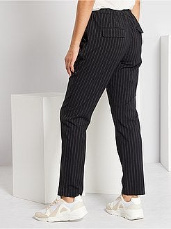 Pantalon droit rayé - Kiabi