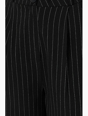 Pantalon droit rayé taille haute hiccup