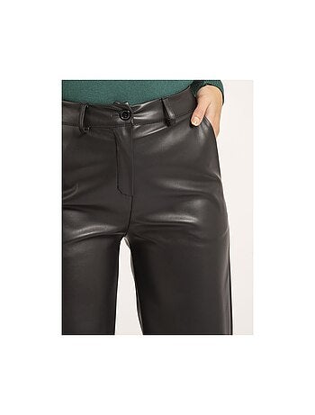 Pantalon droit simili cuir EVANIA
