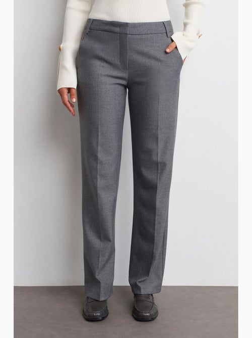 Pantalon droit taille basse en crêpe dilvin - Kiabi Pantalon droit taille basse en crêpe dilvin - Kiabi