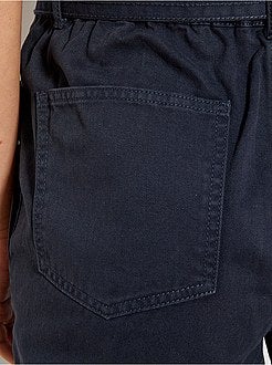 Pantalon droit taille ceinturée - Kiabi