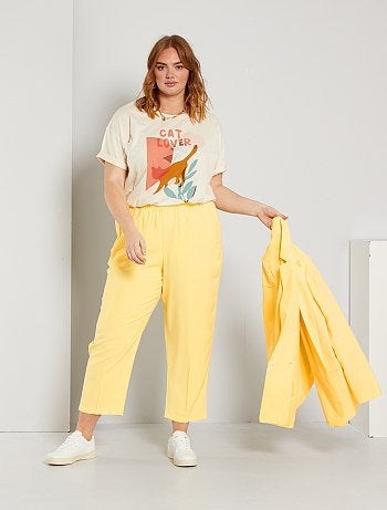 Pantalon droit taille élastique