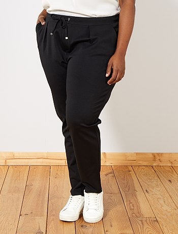 Pantalon droit taille élastique - Kiabi