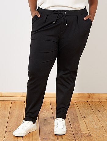 Pantalon droit taille élastique - Kiabi