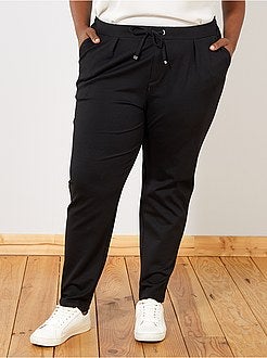 Pantalon droit taille élastique - Kiabi