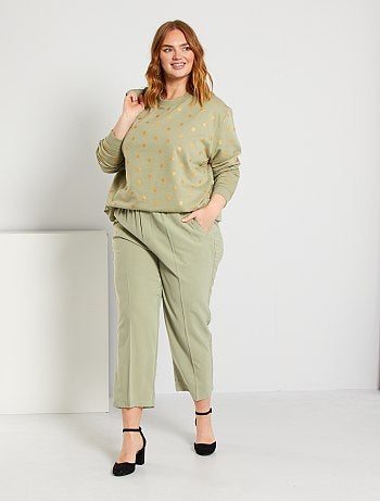 Pantalon droit taille élastique