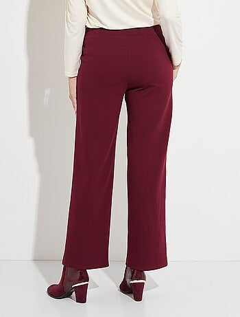 Pantalon droit taille élastiquée ceinture bijou - Afibel