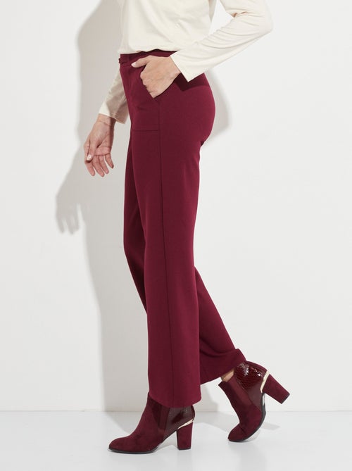 Pantalon droit taille élastiquée ceinture bijou - Afibel - Kiabi