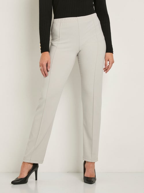 Pantalon droit taille élastiquée maille côtelée - Afibel - Kiabi Pantalon droit taille élastiquée maille côtelée - Afibel - Kiabi