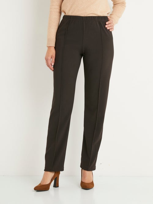 Pantalon droit taille élastiquée maille côtelée - afibel - Kiabi Pantalon droit taille élastiquée maille côtelée - afibel - Kiabi