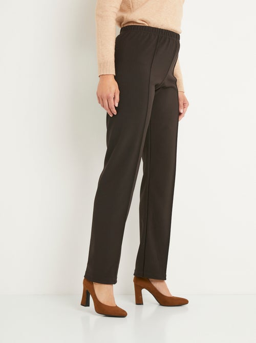 Pantalon droit taille élastiquée maille côtelée - afibel - Kiabi Pantalon droit taille élastiquée maille côtelée - afibel - Kiabi
