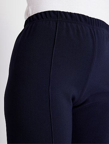 Pantalon droit taille élastiquée maille côtelée