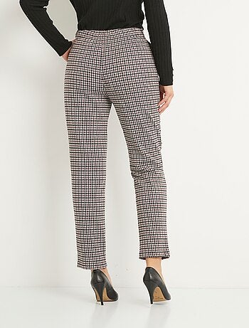 Pantalon droit taille élastiquée maille stretch