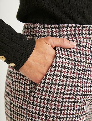 Pantalon droit taille élastiquée maille stretch