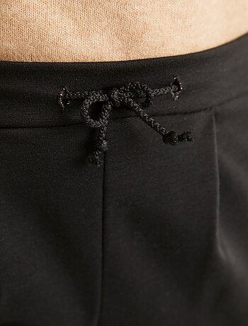 Pantalon droit taille élastiquée maille stretch