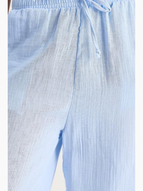 Pantalon droit taille haute avec cordon de serrage à la taille lucci - Kiabi Pantalon droit taille haute avec cordon de serrage à la taille lucci - Kiabi