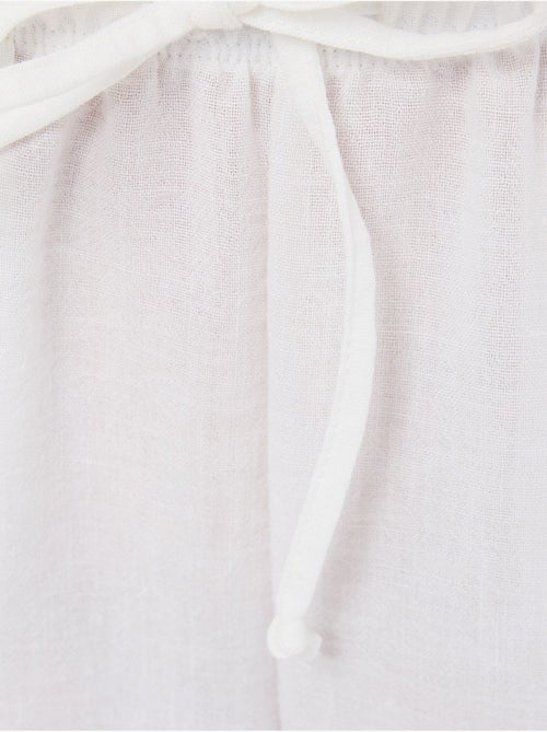 Pantalon droit taille haute avec cordon de serrage - Kiabi