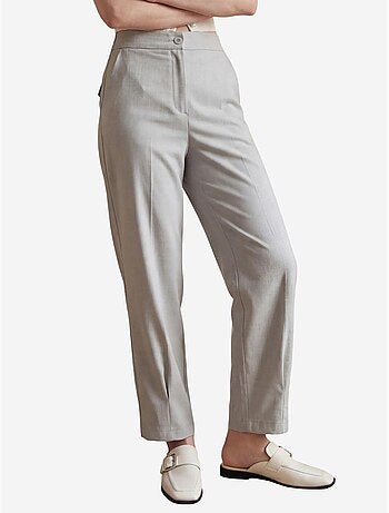Pantalon droit taille haute avec poches my fashion