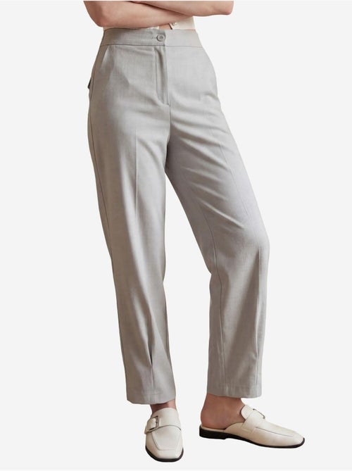 Pantalon droit taille haute avec poches my fashion - Kiabi
