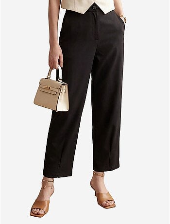Pantalon droit taille haute avec poches my fashion