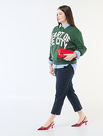 Pantalon droit taille haute