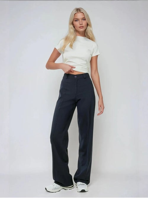 Pantalon droit taille haute - Kiabi Pantalon droit taille haute - Kiabi