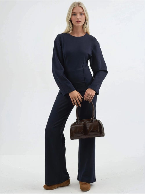Pantalon droit taille haute busem - Kiabi Pantalon droit taille haute busem - Kiabi