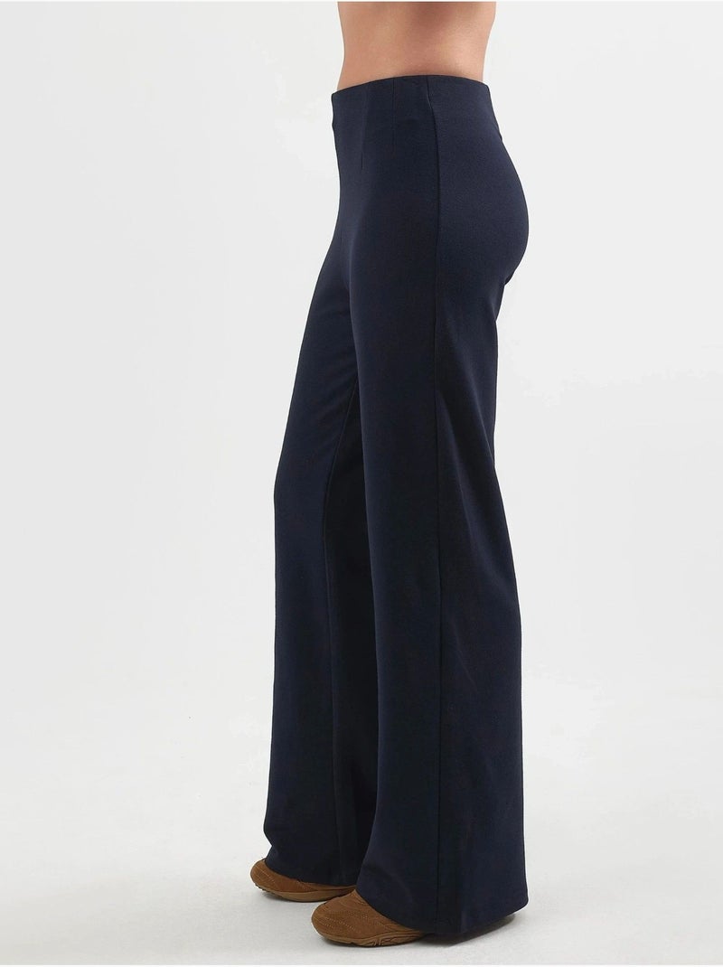 Pantalon droit taille haute busem Bleu marine - Kiabi