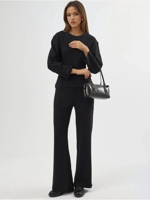 Pantalon droit taille haute busem - Kiabi Pantalon droit taille haute busem - Kiabi