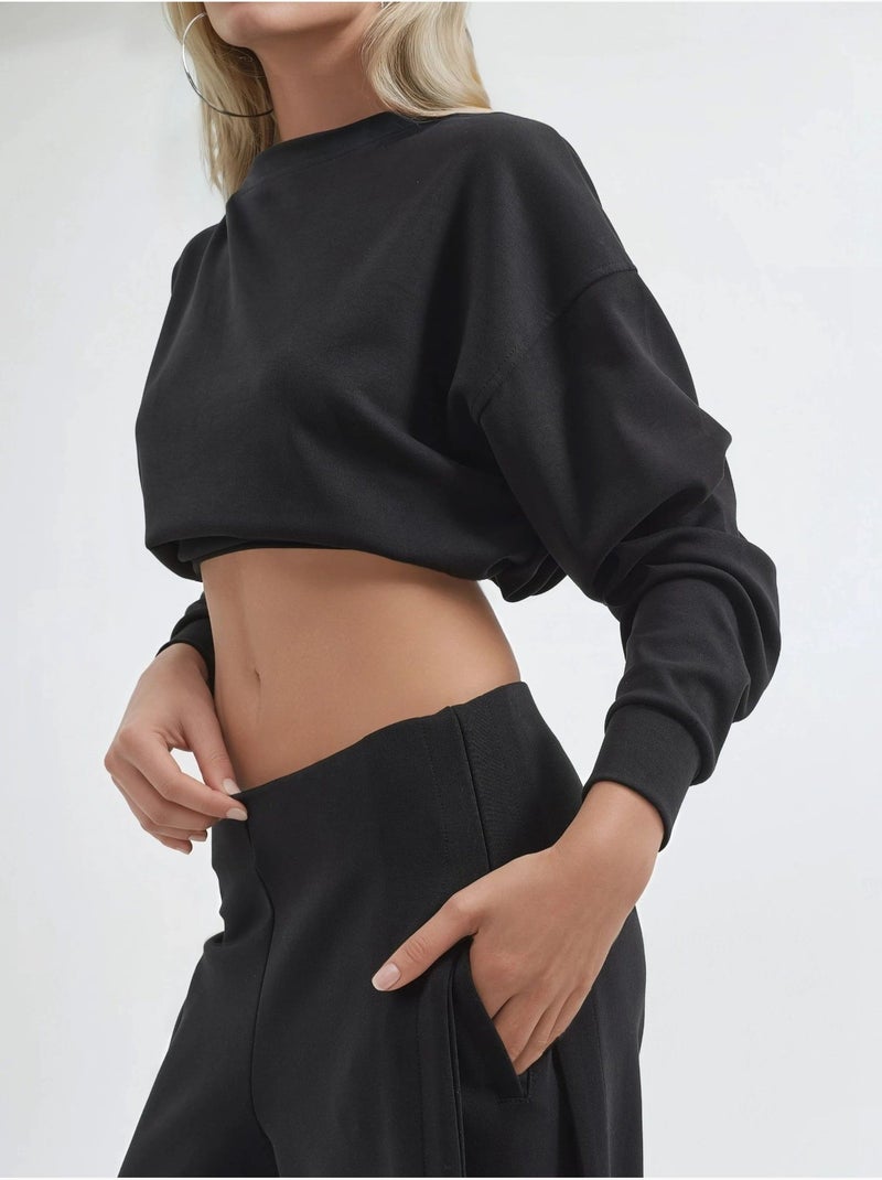 Pantalon droit taille haute busem Noir - Kiabi