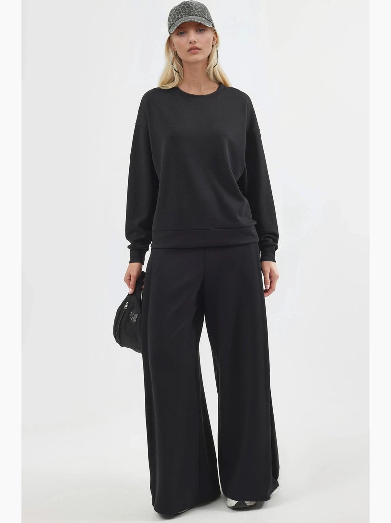 Pantalon droit taille haute busem Noir - Kiabi