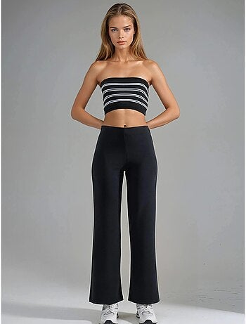 Pantalon droit taille haute busem