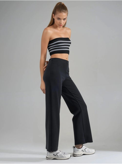 Pantalon droit taille haute busem - Kiabi