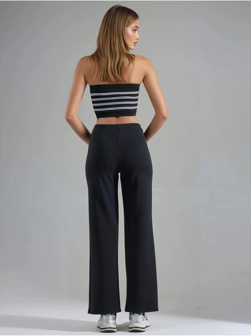 Pantalon droit taille haute busem - Kiabi