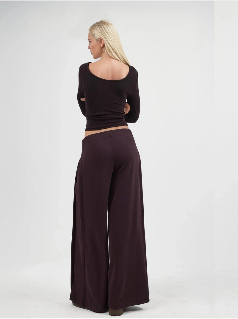 Pantalon droit taille haute busem Rouge bordeaux - Kiabi