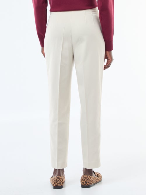 Pantalon droit taille haute - Kiabi