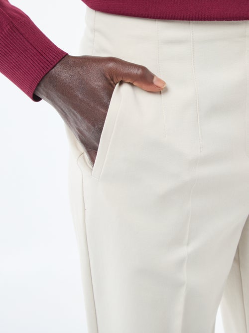 Pantalon droit taille haute - Kiabi