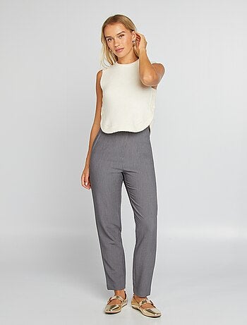 Pantalon droit taille haute