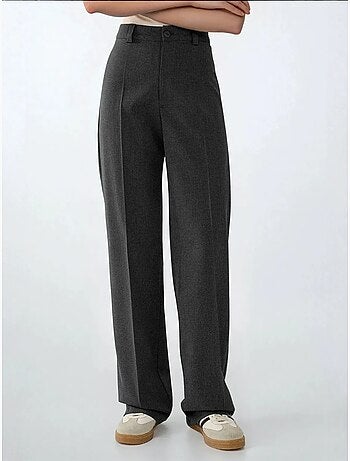 Pantalon droit taille haute