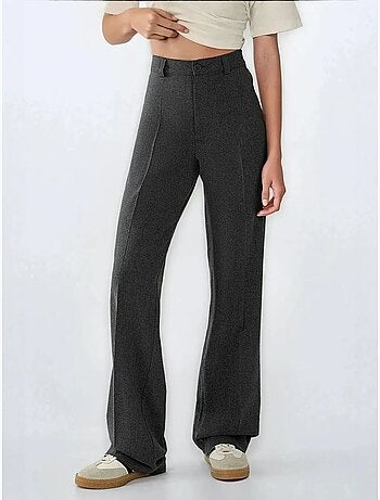 Pantalon droit taille haute